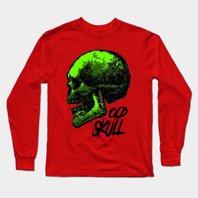 Old Skull Long Sleeve T-Shirt by StefanoArtibani